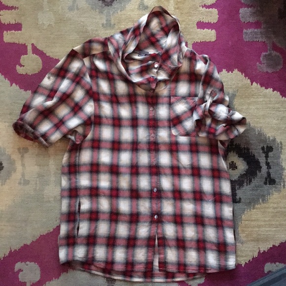 Vince Tops - Vince oversized plaid  button down